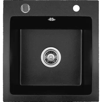 Granitový dřez Jednokomorový granitový dřez Brenor Mingus 50 černý
