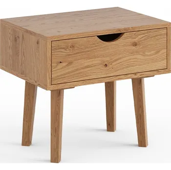 Noční stolek Dubový noční stolek Simona - Katmandu Světlý dub 55x50 cm