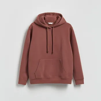 Pánská mikina Reserved - Mikina s kapucí - hnědá - 378HM-83X - 378HM-83X-XXL