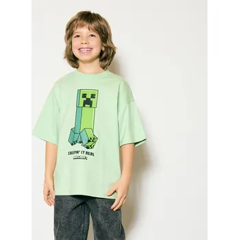 Chlapecké tričko Reserved - Bavlněné tričko Minecraft 2 pack - bledá zelená - 884HR-07X - 884HR-07X-116