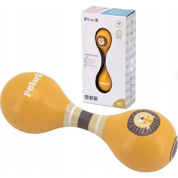 Obraz MARAKASY PRO DĚTI DŘEVĚNÉ OBOUSTRANNÉ BAREVNÉ HUDEBNÍ NÁSTROJ 0+ V. LEV