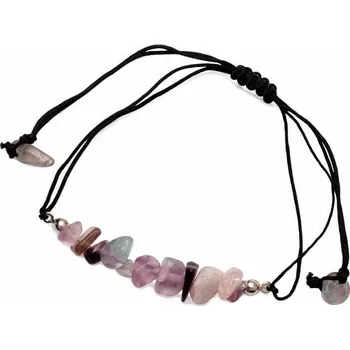 Náramek Fluorit náramek šňůrkový stahovací obvod cca 16 až 25 cm