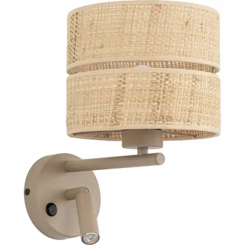 Nástěnné svítidlo Nástěnná lampa CALMA 1XE27+G9 Boho Rafia Přírodní Elegance