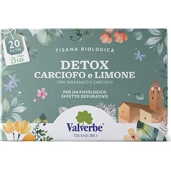 Čaj Valverbe Detox artyčok a citron bylinný čaj BIO 20 sáčků