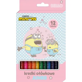 Pastelka JUMBO ŠKOLNÍ PASTELKY 12 barev Mimoni BENIAMIN