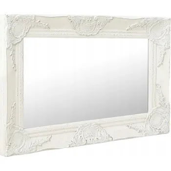 Zrcadlo Zrcadlo nástěnné v barokním stylu, 60x40 cm, bílé