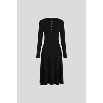 Dámské šaty ŠATY KARL LAGERFELD KARL DAILY KNIT DRESS BLACK