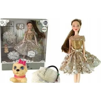 Panenka Panenka Emily s šedými vlasy, koťátko a houpačka