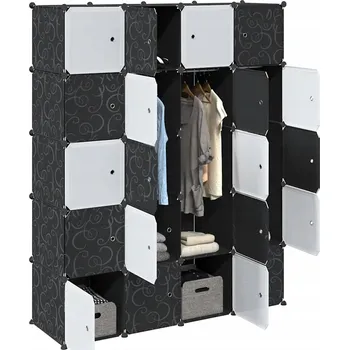 Úložný box Úložný organizér s 20 kostkami a závěsnými tyčemi PP