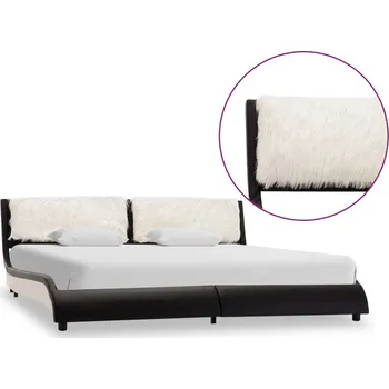Nábytek vidaXL Marketos Rám postele černobílý umělá kůže 180 x 200 cm