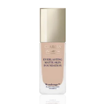 Přípravek na tvář Claresa EVERLASTING MATTE SKIN FOUNDATION CARE ALL DAY matující a vyhlazující make-up natural tan, 32 ml