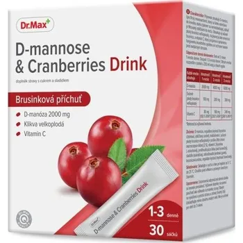 Přírodní produkt Dr. Max D-mannose & Cranberries Drink 30 sáčků