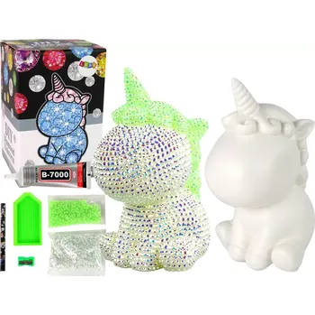 Výtvarná sada Kreativní sada DIY Diamantový Jednorožec Zelený