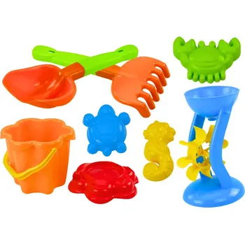 Hračka pro nejmenší Barevná sada pískových hraček s mlýnkem a formičkami