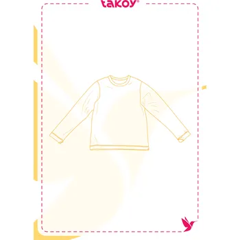 Elektronický střih / PDF dětské tričko dlouhý rukáv-110-128