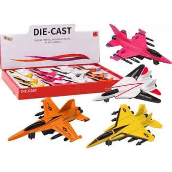 Lean Toys Trysková stíhačka s třecím pohonem, kov