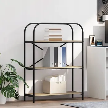 Knihovna Police z dřevotřísky VidaXL 80 x 30 cm dub sonoma