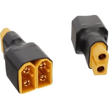 Elektrický konektor Amass Rozbočovač 2x XT60 na XT60, sériový/paralelní koncovka Paralelní 1x samice na 2x samec (rovný)
