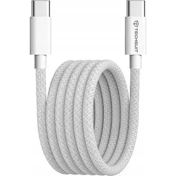 Datový kabel Kabel Techsuit USB-C - USB-C 1 m bílý