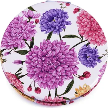 Kosmetické zrcátko Zrcátko kosmetické květy, malé, 4 bílá lila