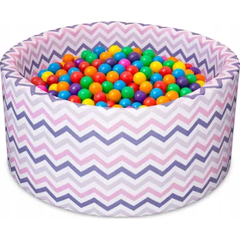 Suchý bazén Aga Suchý bazén 90x40 cm s míčky ZigZag Barevný