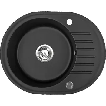 Granitový dřez Jednokomorový granitový dřez Brenor Came černý