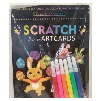 Obraz Škrabací obrázek pro DĚTI Kreativní výtvarná hračka Škrabací omalovánka Zajímavá HRAČKA Lux