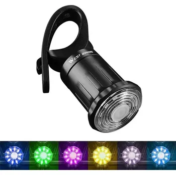 Cyklosvítilna WEST BIKING LED zadní světlo na kolo - montáž na trubku NO SIZE VÍCEBAREVNÁ