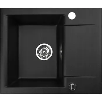 Granitový dřez Jednokomorový granitový dřez Brenor Estein 59, černý