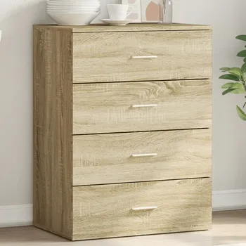 Komoda Komoda, dub sonoma, 60x39x80 cm, dřevěný kompozitní materiál