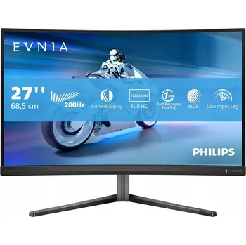 Monitor Zakřivený monitor 27 palců Philips Evnia 5000 FHD Fast VA 280Hz 0,3ms HDR
