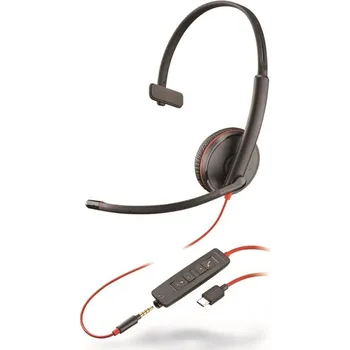 Sluchátka Plantronics Blackwire C3215, Mono, USB-C/Jack