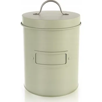 Dóza na potraviny Kovová zelená dóza na uskladnění, 1,3 l