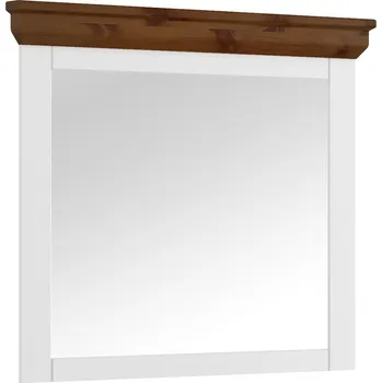 Zrcadlo Závěsné zrcadlo bílé/tabacco Marone Elite - Katmandu Bílá 95x80 cm