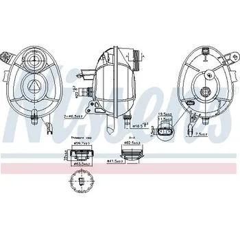 Chladič motoru Vyrovnávací nádoba, chladivo NISSENS 996201