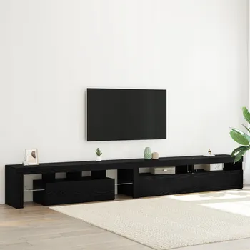 Televizní stolek TV stolek 3 ks Černý Dub 260 x 37 x 40 cm