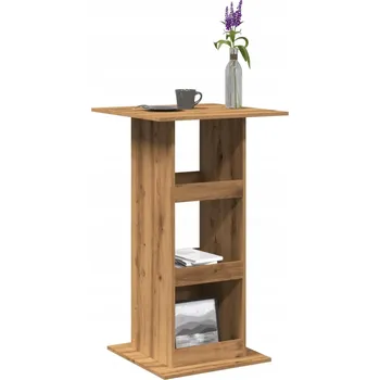 Jídelní stůl Barový stolek s policemi, dub artisan, 60x60x102 cm