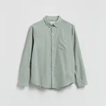 Reserved - Košile slim fit s vysokým podílem bavlny - bledá zelená - 698IE-07X - 698IE-07X-S