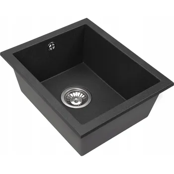 Granitový dřez Jednokomorový granitový dřez Brenor Junit 38, černý