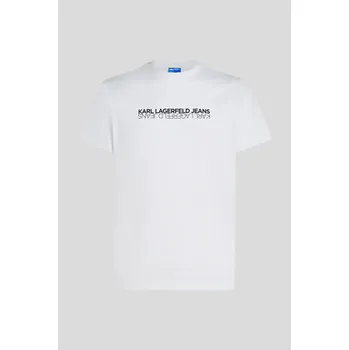 Pánské tričko TRIČKO KARL LAGERFELD JEANS KLJ SLIM SS REFLECTION TEE WHITE
