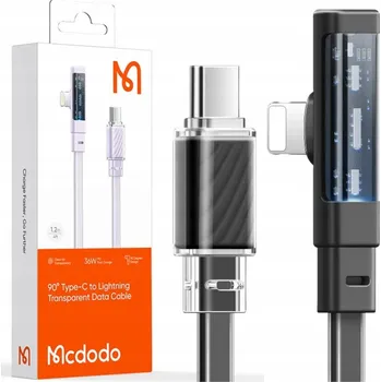 Datový kabel Kabel McDodo USB-C na Apple Lightning 1,8 m černý