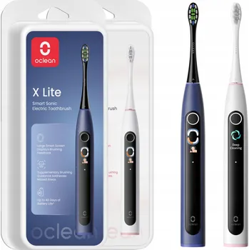 Elektrický zubní kartáček Sonický kartáček Oclean X Lite sada 2 kartáčků modrý + bílý