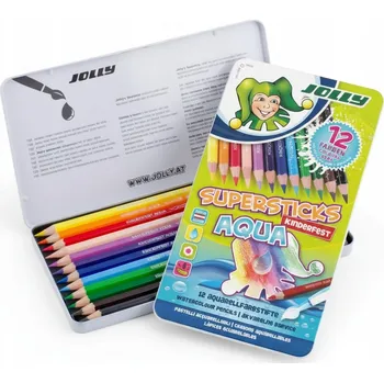 Kresba SADA PASTELEK 12 barevných PASTELKY Aqua v kovovém obalu