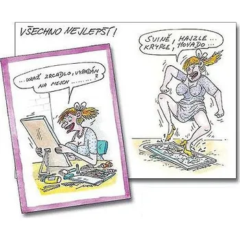 Mediabox A5 Přání do obálky k narozeninám pro ženu zrcadlo