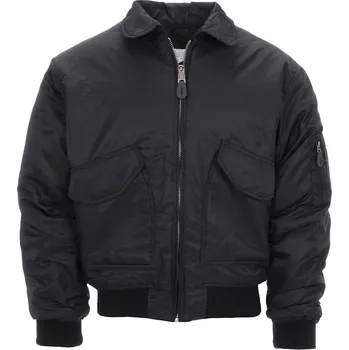 Pánský bomber Fostex CWU letecká bunda s límcem černá, XL