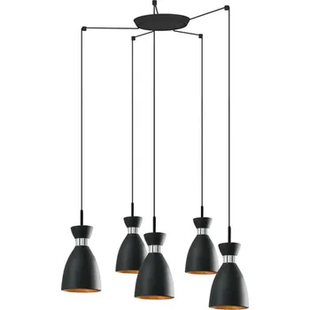 Svítidlo FARO RETRO 5L závěsné svítidlo, černá a měď