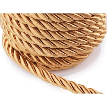 Šňůra kroucená Ø10 mm, střední, 10 (163) béžová tm.