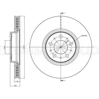 Brzdový kotouč Brzdový kotouč METELLI 23-0847C