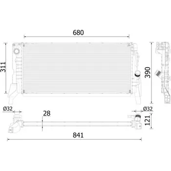 Motor automobilu Chladič, chlazení motoru MAHLE CR 2310 000P