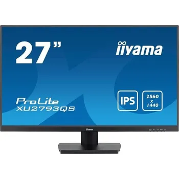 Počítač iiyama ProLite XU2793QS-B7 - LED monitor - 27" - 2560 x 1440 QHD @ 100 Hz - IPS - 300 cd/m2 - 1300:1 - 1 ms - HDMI, DisplayPort -